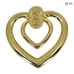YSL Vintage Heart Scarf Ring